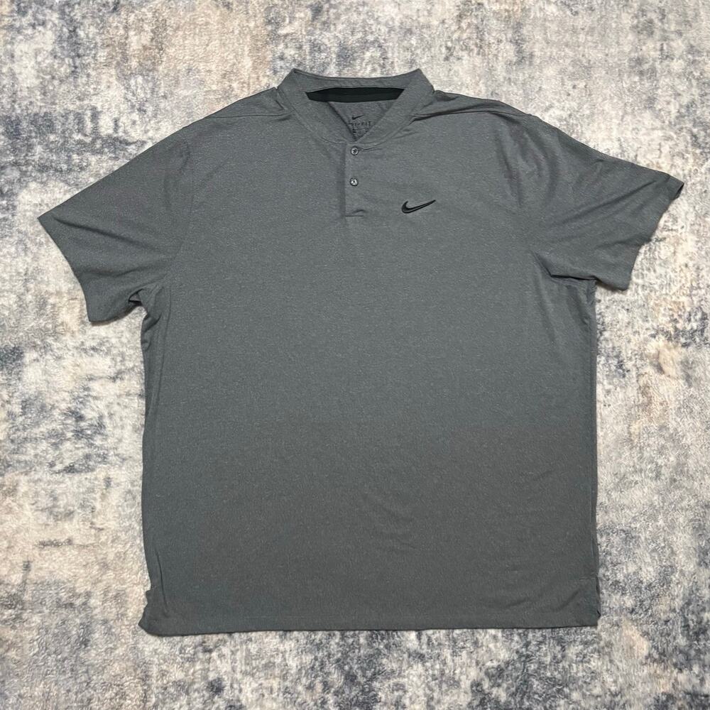 Nike Dri-FIT Victory Blade Collar Polo XXL Charcoal Gray Golf Shirt